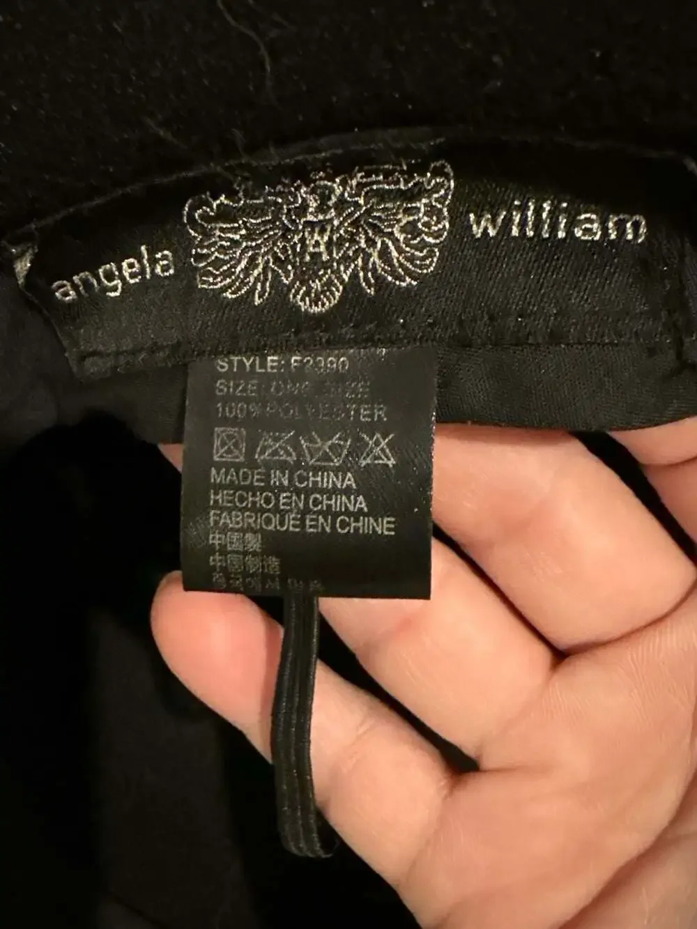Angela & William Black Wide Brim Floppy Sun Hat with Tassel Decorative Band